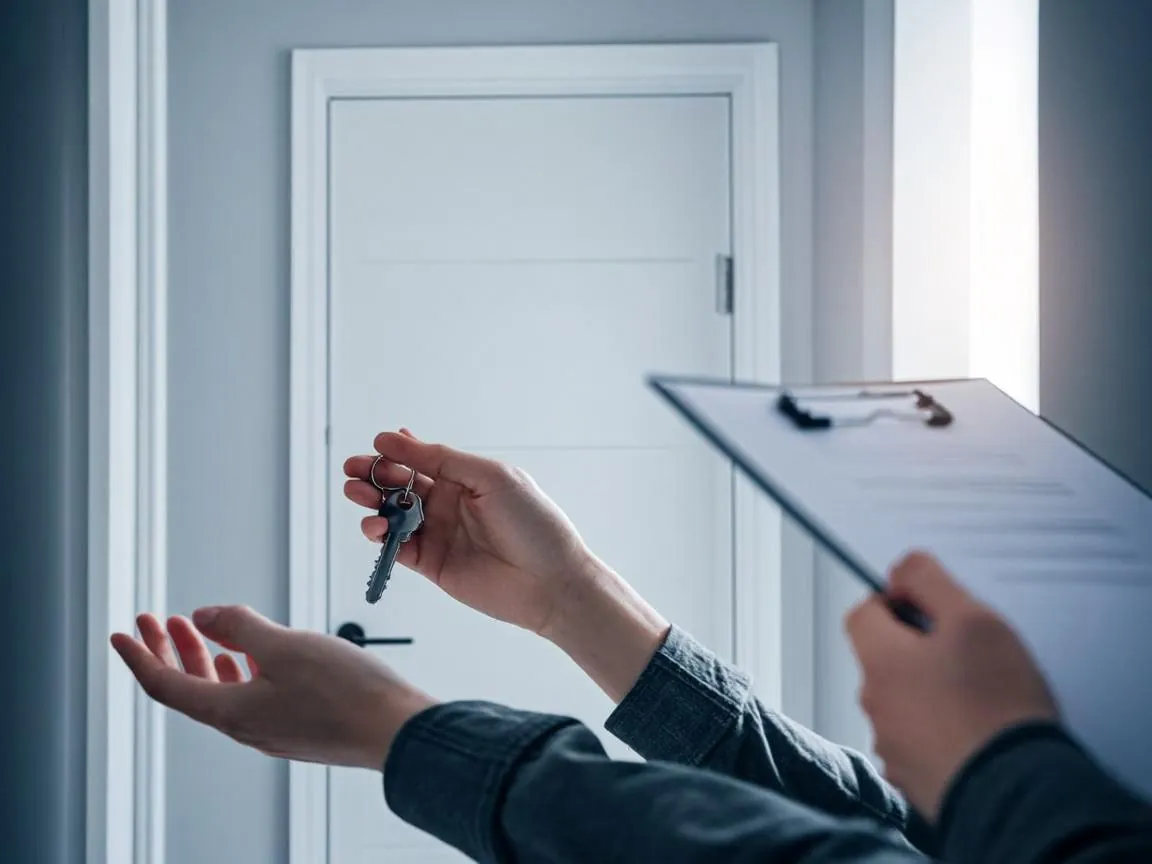 Keys handed over during a North Shore home closing pending inspection findings